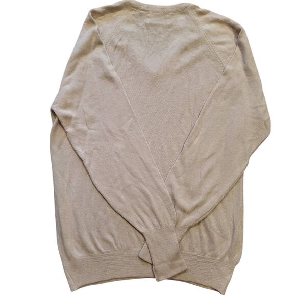 Vintage Christian Dior Sweater Men's Large Cream Orlon Acrylic V Neck Soft - Picture 2 of 4